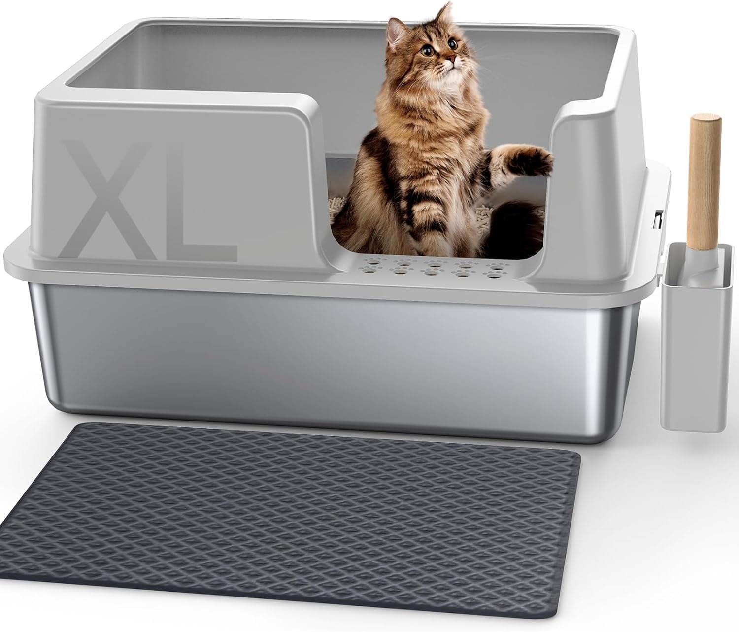 Arenero XL para gatos grandes: más espacio y comodidad